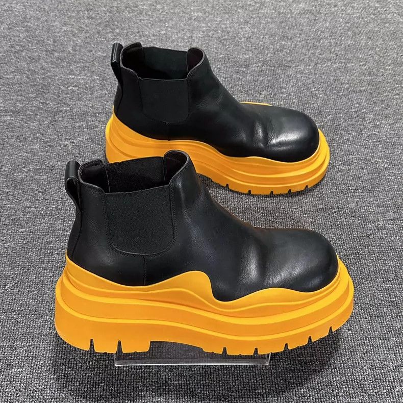 Rick Owens Chunky Black and Yellow Boots Size US 8 / EU 41 - 4 Thumbnail