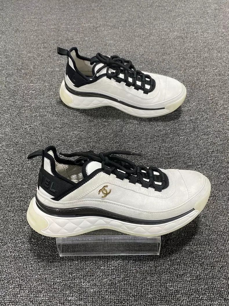Chanel White Classic Logo Sports Sneakers Chanel Size US 8.5 / EU 41-42 - 3 Thumbnail