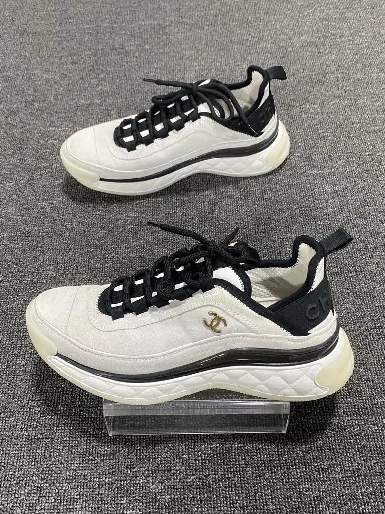 Chanel White Classic Logo Sports Sneakers Chanel Size US 8.5 / EU 41-42 - 4 Thumbnail