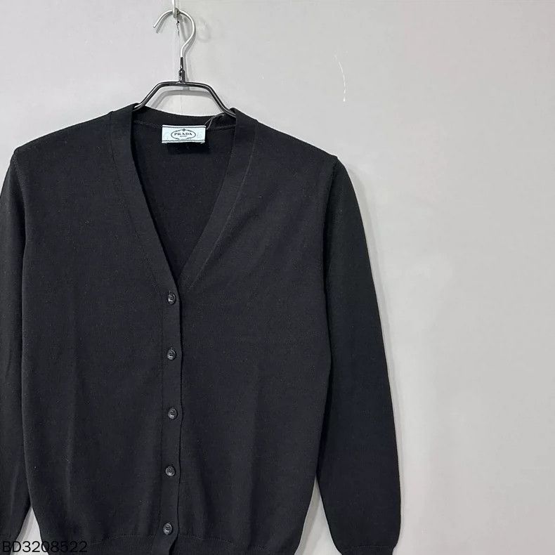 Prada Black Wool Cardigan by PRADA Size US S / EU 44-46 / 1 - 2 Thumbnail