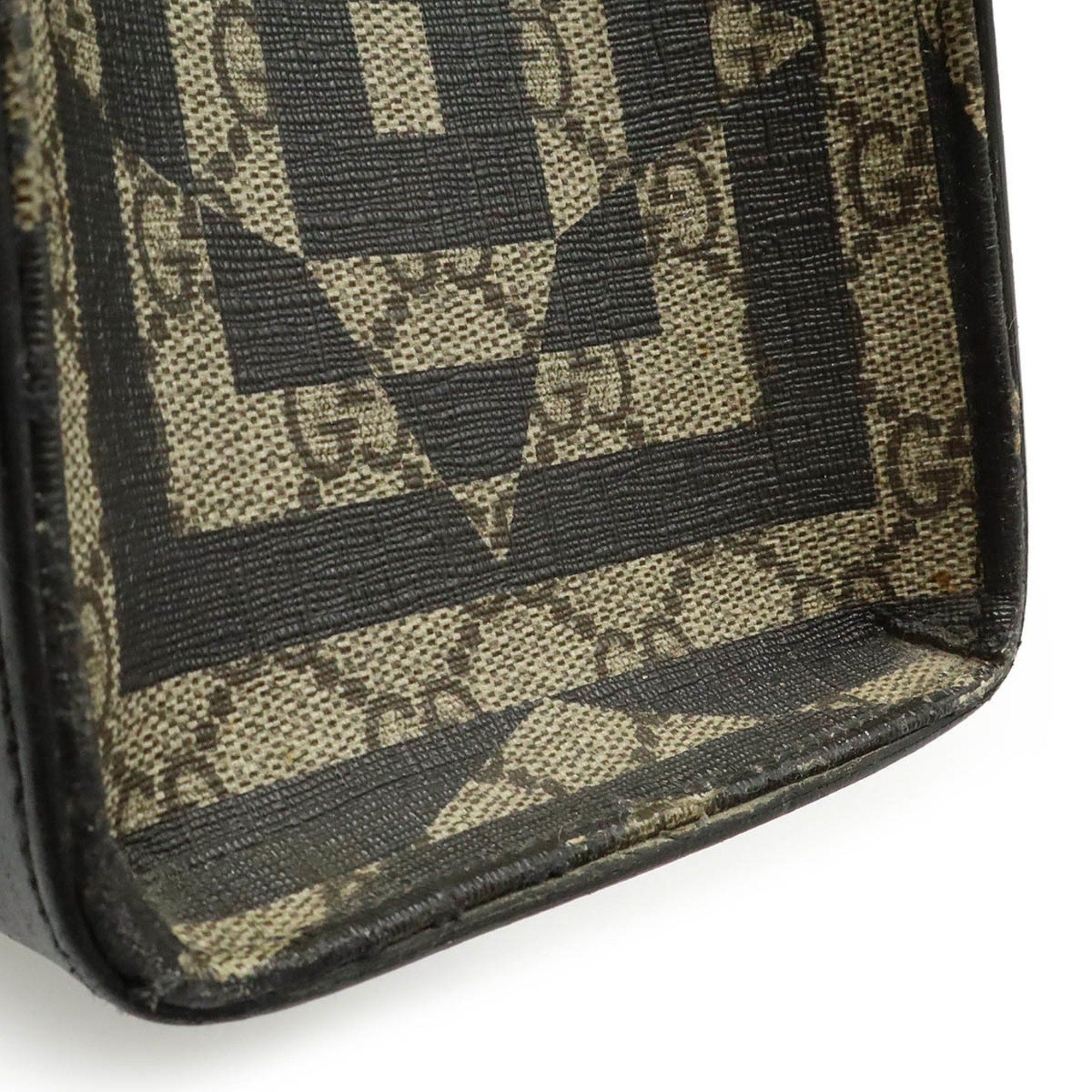 Gucci GUCCI GG Kaleidoscope Tote Bag Shoulder PVC Leather Beige Black 406387 Size ONE SIZE - 10 Thumbnail
