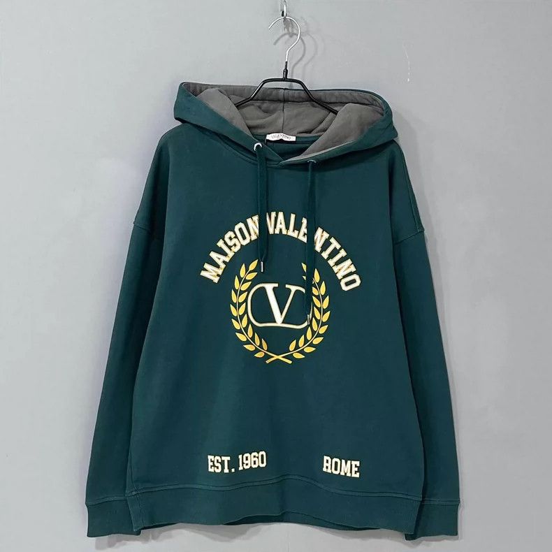 Valentino Valentino Green Logo Hoodie Size US L / EU 52-54 / 3 - 2 Thumbnail