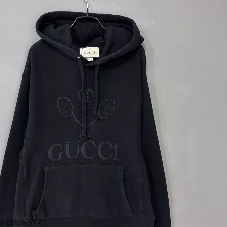 Gucci Black Embroidered Hoodie by Gucci Size US M / EU 48-50 / 2 - 2 Thumbnail