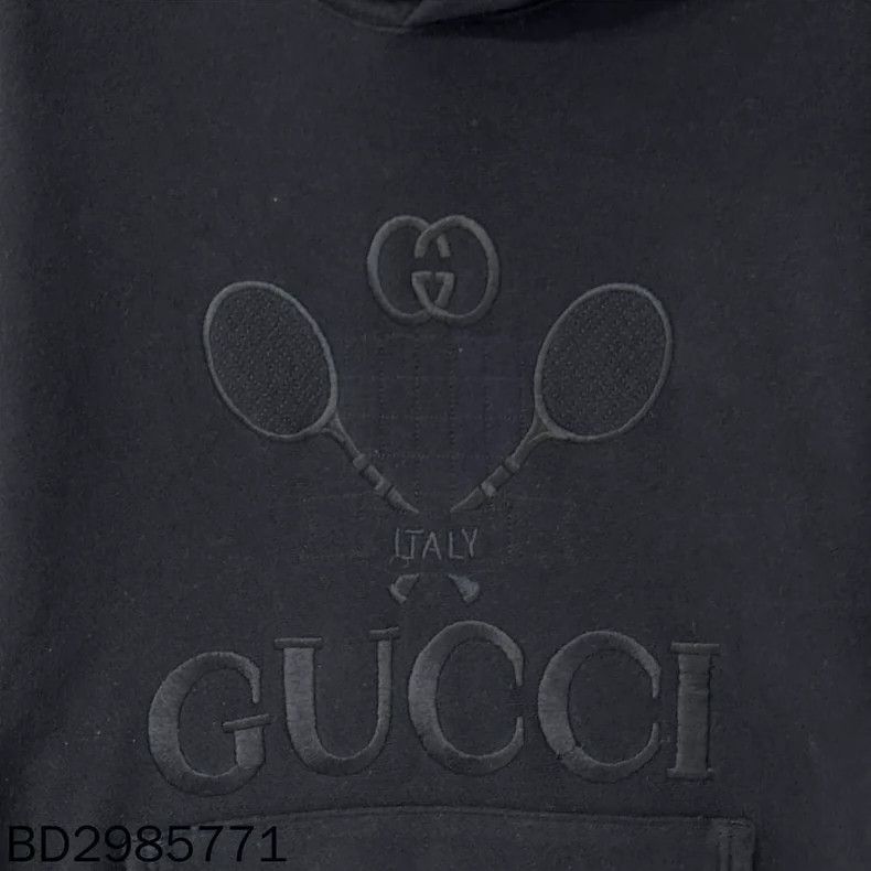 Gucci Black Embroidered Hoodie by Gucci Size US M / EU 48-50 / 2 - 6 Thumbnail