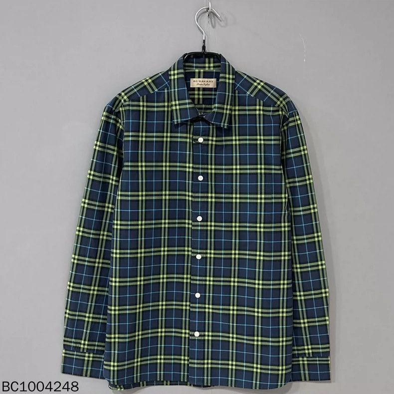Burberry Green Plaid Long Sleeve Shirt by Burberry Size US L / EU 52-54 / 3 - 2 Thumbnail