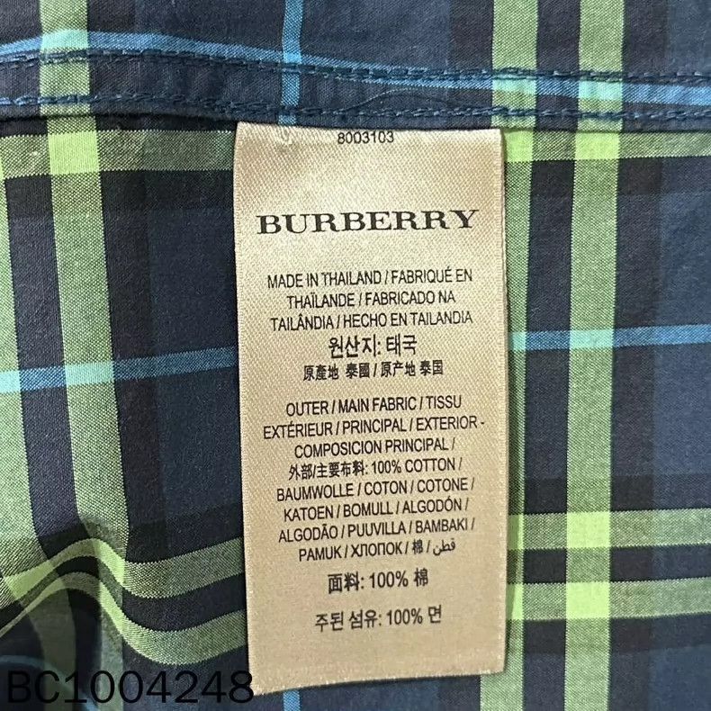 Burberry Green Plaid Long Sleeve Shirt by Burberry Size US L / EU 52-54 / 3 - 5 Thumbnail