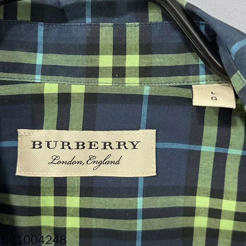 Burberry Green Plaid Long Sleeve Shirt by Burberry Size US L / EU 52-54 / 3 - 4 Thumbnail