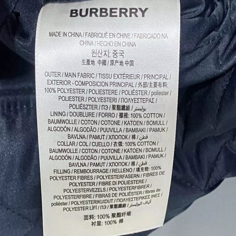 Burberry Navy Blue Quilted Cotton Jacket by Burberry Size US S / EU 44-46 / 1 - 8 Thumbnail