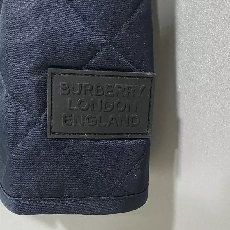 Burberry Navy Blue Quilted Cotton Jacket by Burberry Size US S / EU 44-46 / 1 - 4 Thumbnail