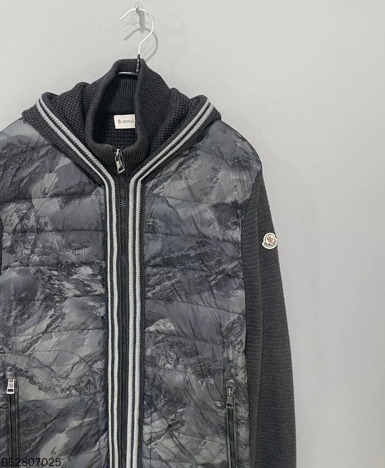 Moncler Black Gray Camouflage Padded Jacket Size US XL / EU 56 / 4 - 2 Thumbnail