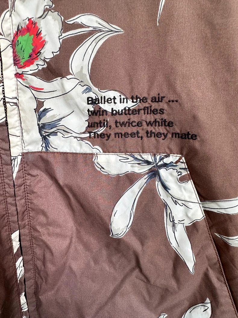 Valentino Valentino Brown Floral Hooded Jacket Size US L / EU 52-54 / 3 - 3 Thumbnail