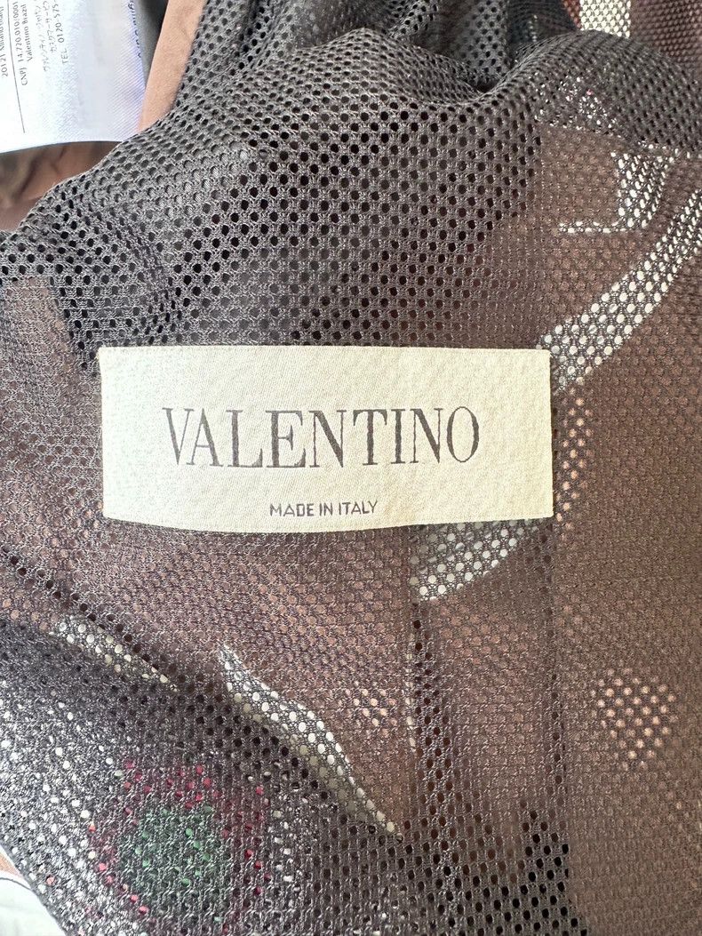 Valentino Valentino Brown Floral Hooded Jacket Size US L / EU 52-54 / 3 - 6 Thumbnail