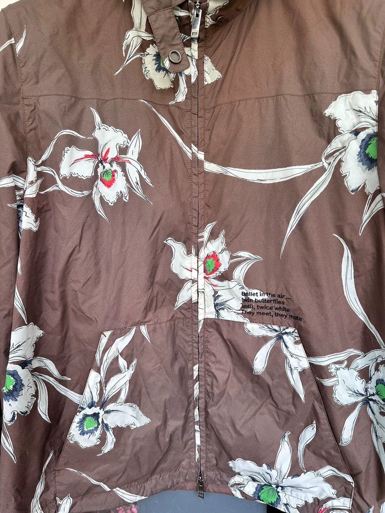 Valentino Valentino Brown Floral Hooded Jacket Size US L / EU 52-54 / 3 - 2 Thumbnail