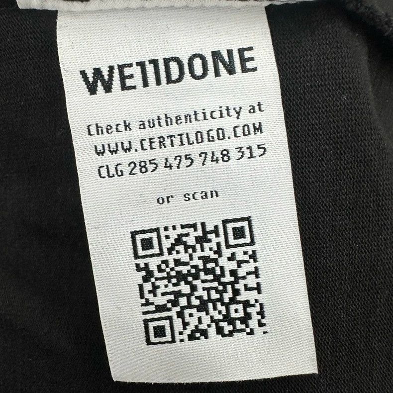 WE11DONE Black Logo Short Sleeve T-Shirt