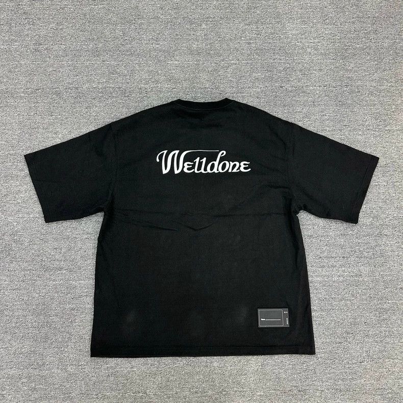 WE11DONE Black Logo Short Sleeve T-Shirt