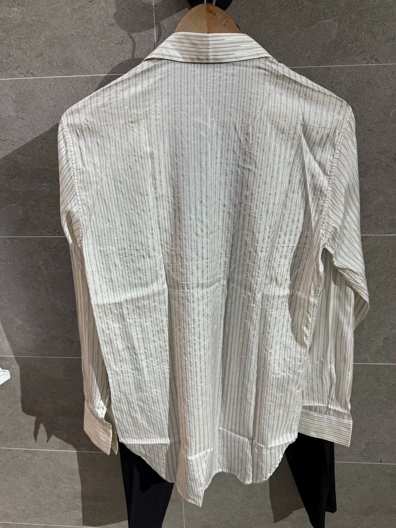 Dior Elegant Dior Silk Striped Long Sleeve Shirt Size US M / EU 48-50 / 2 - 2 Thumbnail