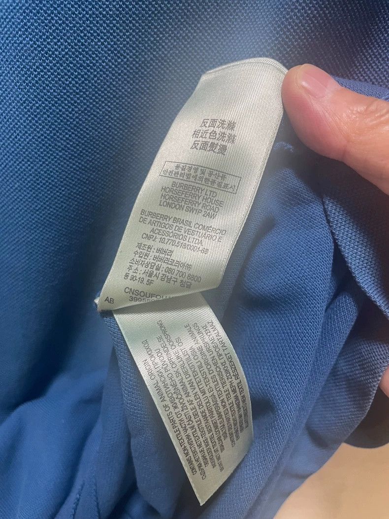 Burberry Burberry Men's Polo Shirt in Ocean Blue Size US S / EU 44-46 / 1 - 8 Thumbnail