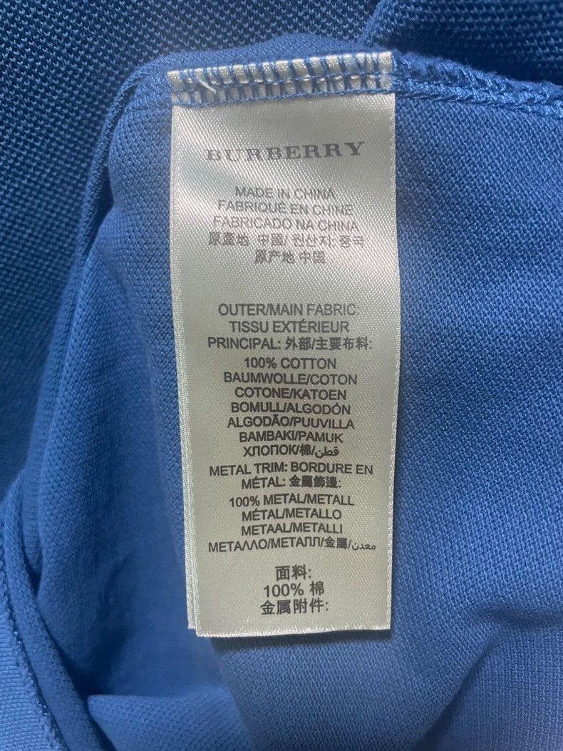 Burberry Burberry Men's Polo Shirt in Ocean Blue Size US S / EU 44-46 / 1 - 6 Thumbnail