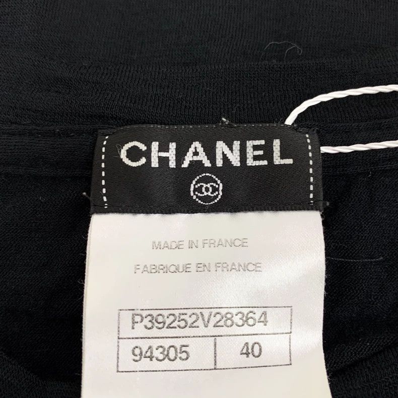 Chanel Chanel Black Knit Long Sleeve Pullover Sweater Size US M / EU 48-50 / 2 - 5 Thumbnail