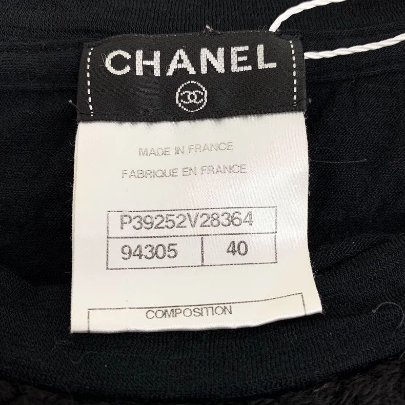 Chanel Chanel Black Knit Long Sleeve Pullover Sweater Size US M / EU 48-50 / 2 - 6 Thumbnail