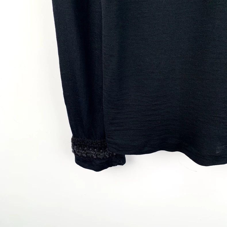 Chanel Chanel Black Knit Long Sleeve Pullover Sweater Size US M / EU 48-50 / 2 - 4 Thumbnail