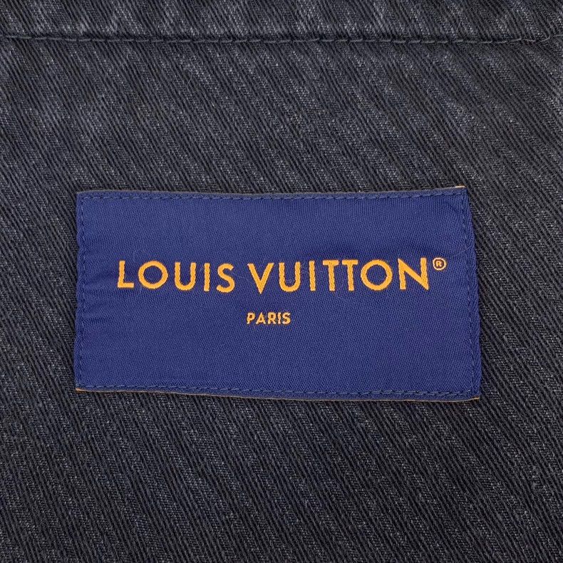 Louis Vuitton Louis Vuitton Black Gray Logo Denim Jacket Size US L / EU 52-54 / 3 - 6 Thumbnail