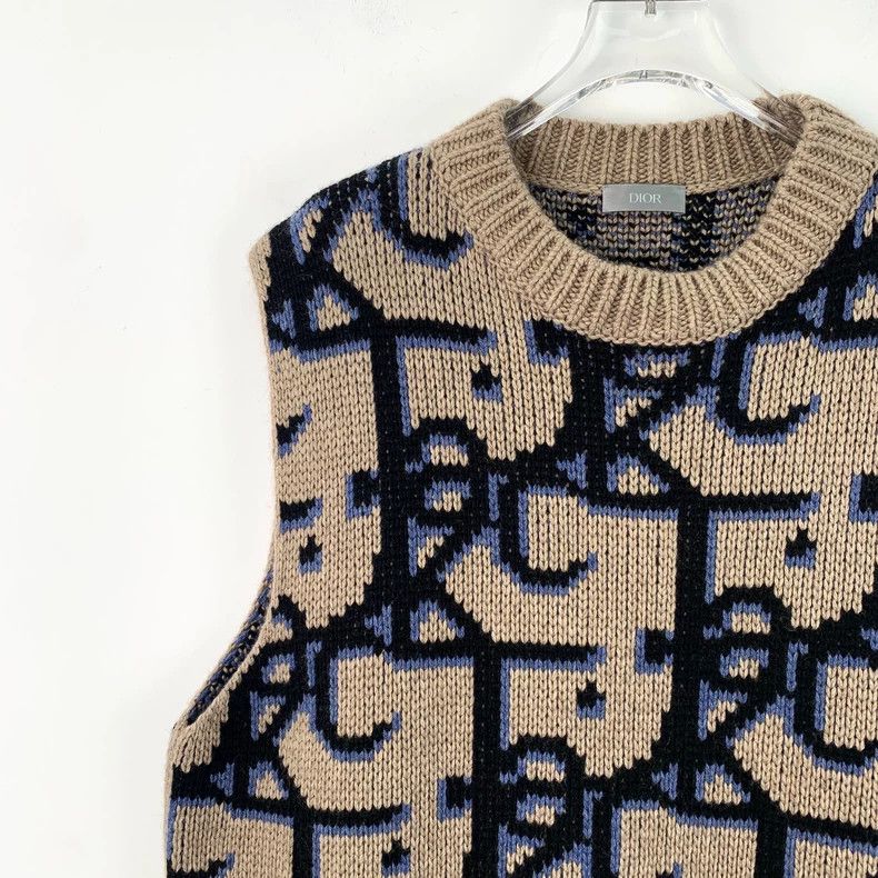 Dior Dior x Travis Scott Color-Blocked Knit Vest Size US M / EU 48-50 / 2 - 3 Thumbnail