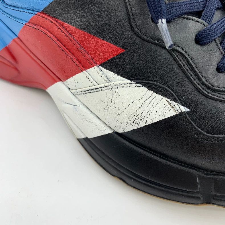 Gucci Gucci Rhyton Black Stripe Casual Sneakers Size US 10 / EU 43 - 8 Thumbnail