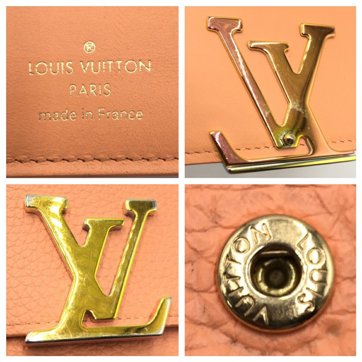 Louis Vuitton Louis Vuitton Louis Vuitton Portefeuille Capucines Leather Wallet Leather Short Wallet M82149 Size ONE SIZE - 5 Thumbnail