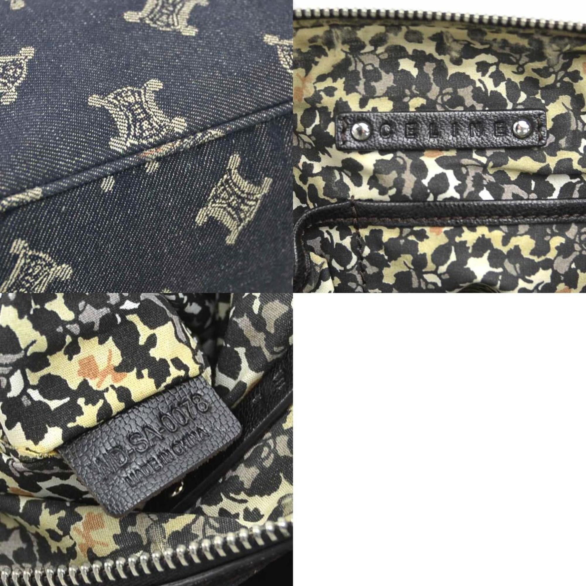 Celine CELINE Shoulder Bag Denim Indigo Blue Silver Women's e60351g Size ONE SIZE - 5 Thumbnail