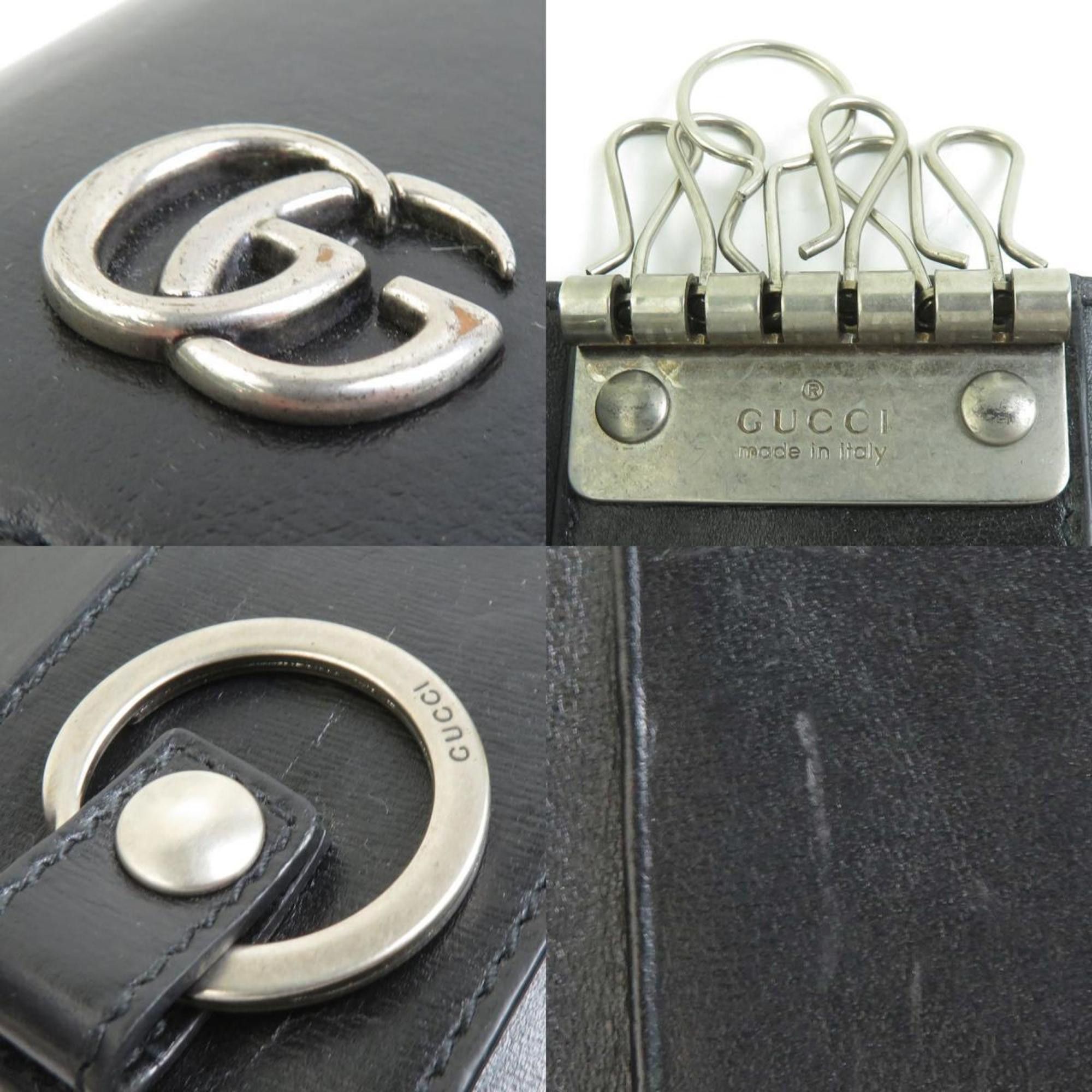 Gucci GUCCI Key Case Leather Black Men's Women's 435305 56107a Size ONE SIZE - 4 Thumbnail