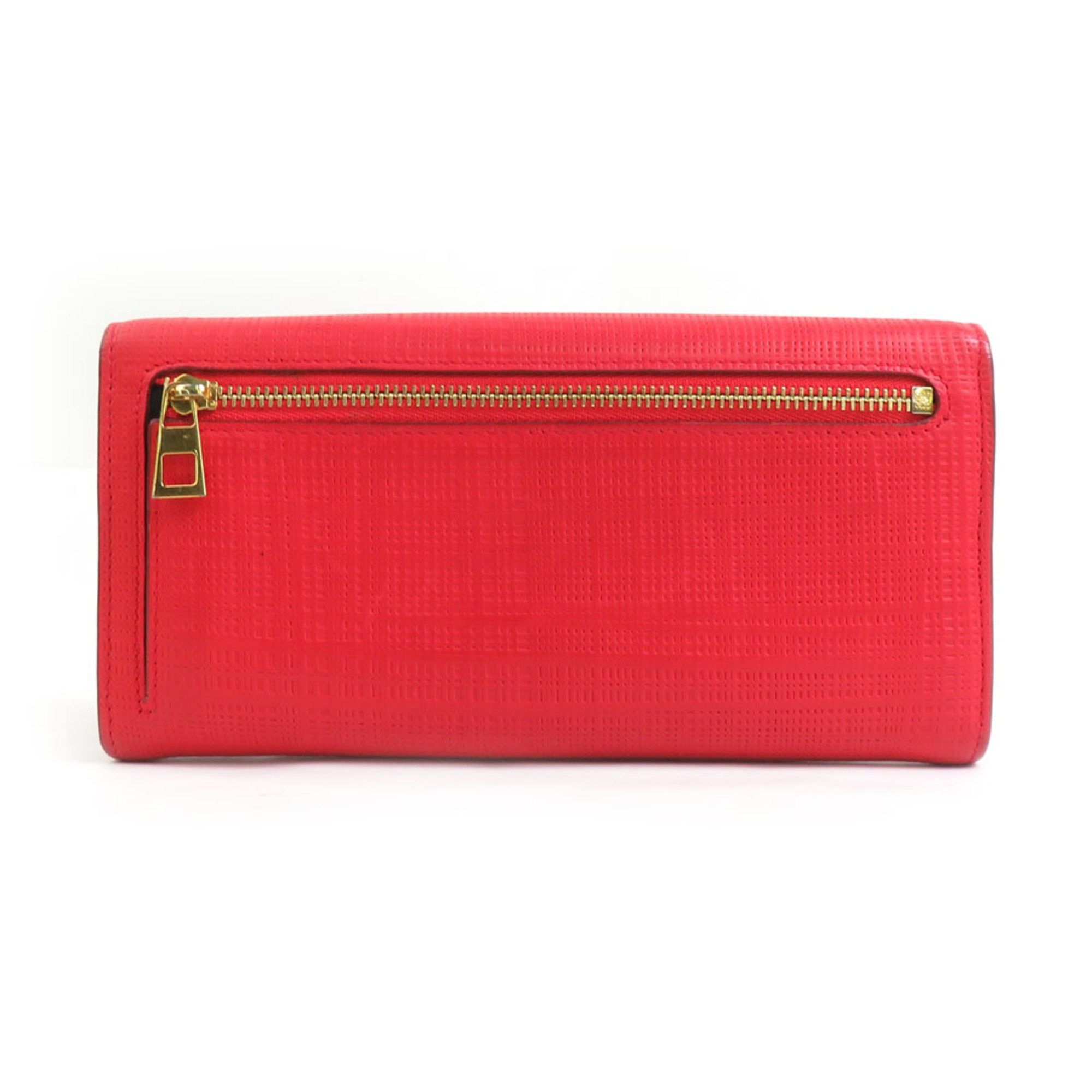 Loewe LOEWE Bi-fold Long Wallet Leather Red Women's h31154a Size ONE SIZE - 2 Thumbnail