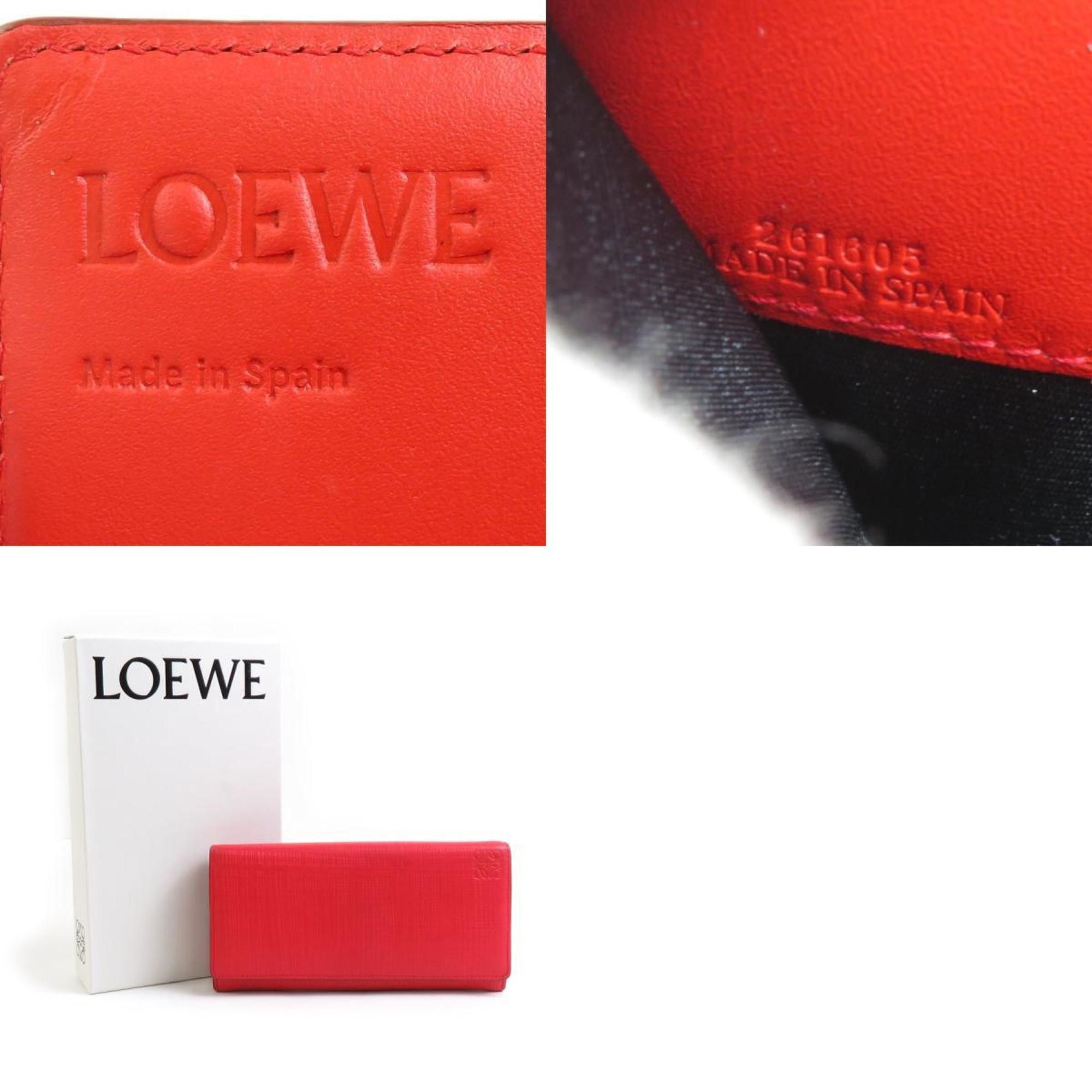 Loewe LOEWE Bi-fold Long Wallet Leather Red Women's h31154a Size ONE SIZE - 5 Thumbnail