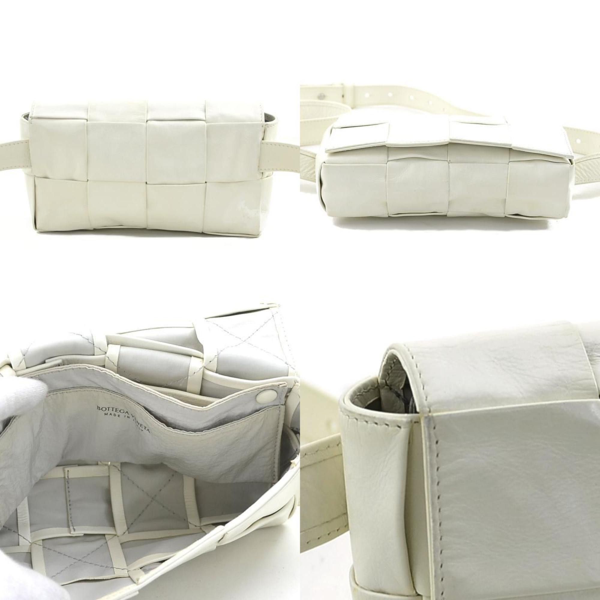 Bottega Veneta Bottega Veneta Waist Bag Body Cassette Leather White Men's Women's h31147g Size ONE SIZE - 3 Thumbnail