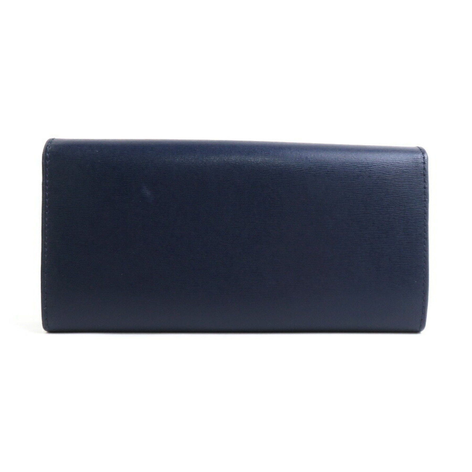 Salvatore Ferragamo Salvatore Ferragamo Long Wallet Gancini Leather Navy Women's 56102a Size ONE SIZE - 2 Thumbnail