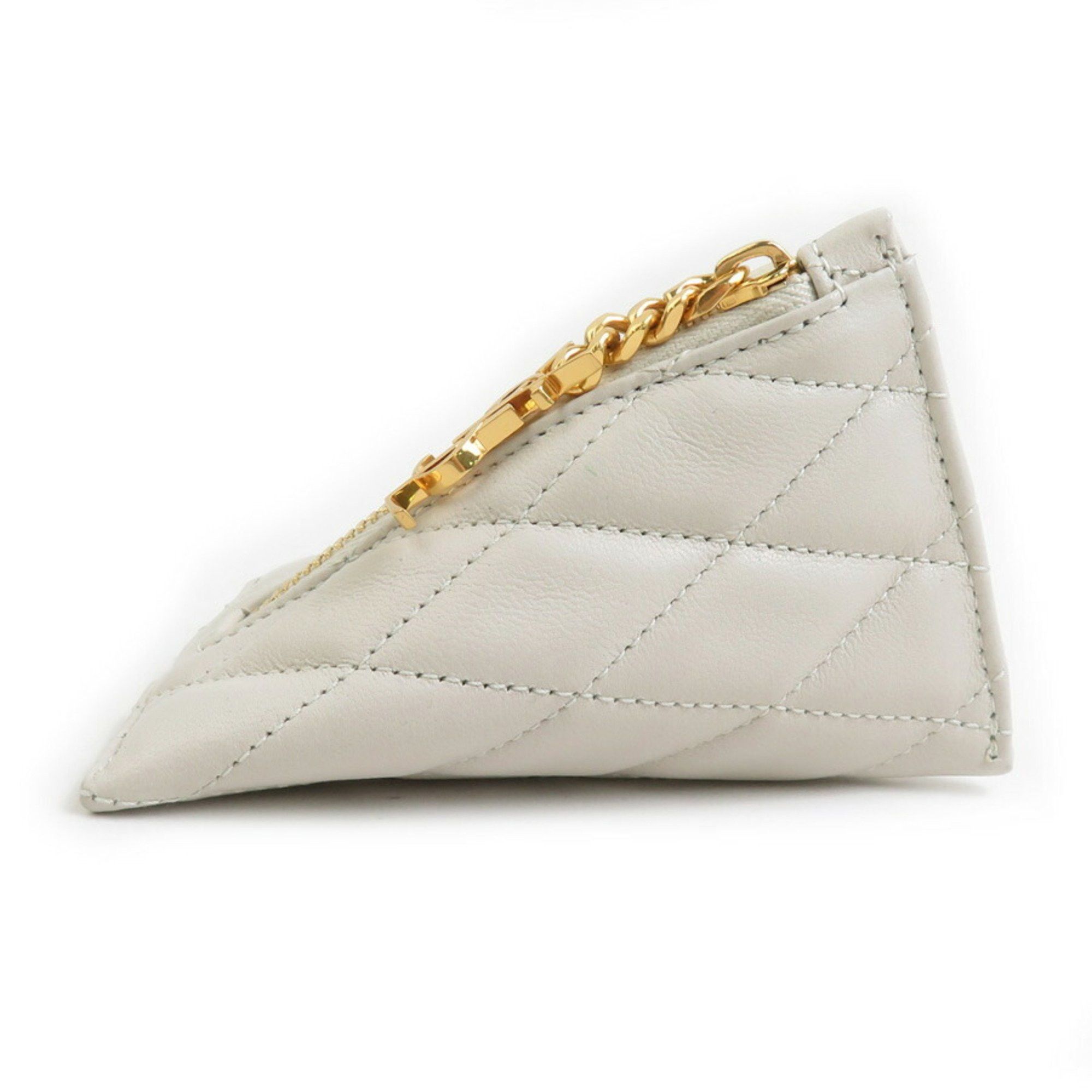 Saint Laurent Paris Saint Laurent Wallet/Coin Case Leather Ivory Women's 56106g Size ONE SIZE - 2 Thumbnail