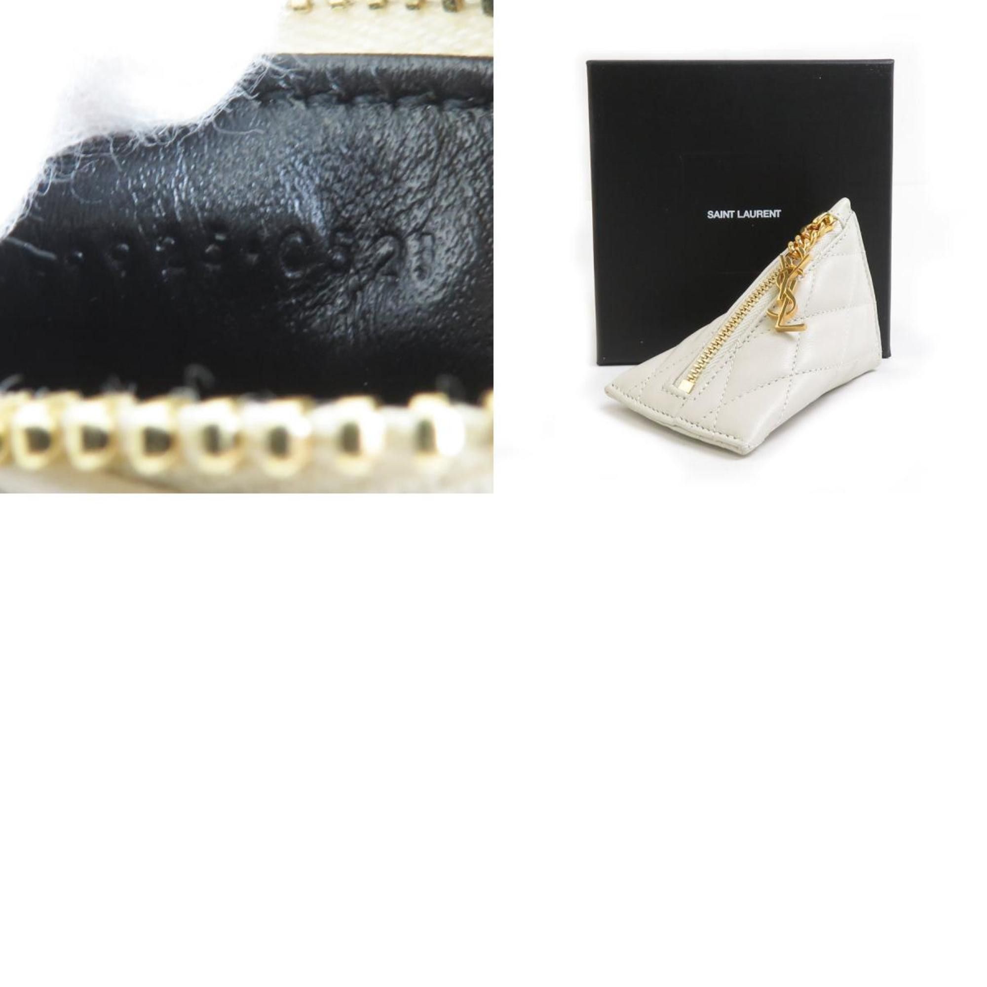 Saint Laurent Paris Saint Laurent Wallet/Coin Case Leather Ivory Women's 56106g Size ONE SIZE - 5 Thumbnail