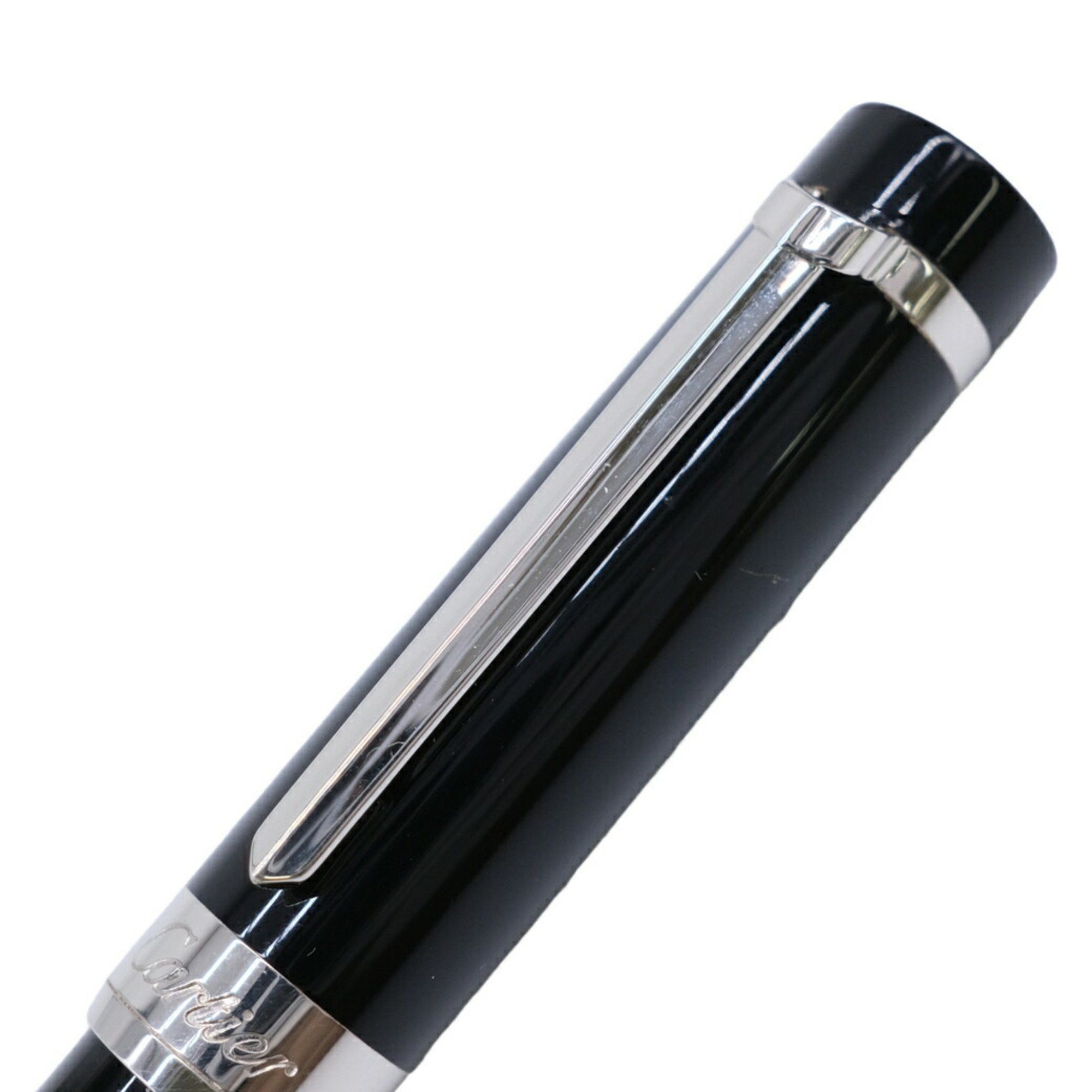 Cartier Cartier Pasha Ballpoint Pen Writing Instrument Twist Black Silver ST220002 Size ONE SIZE - 6 Thumbnail