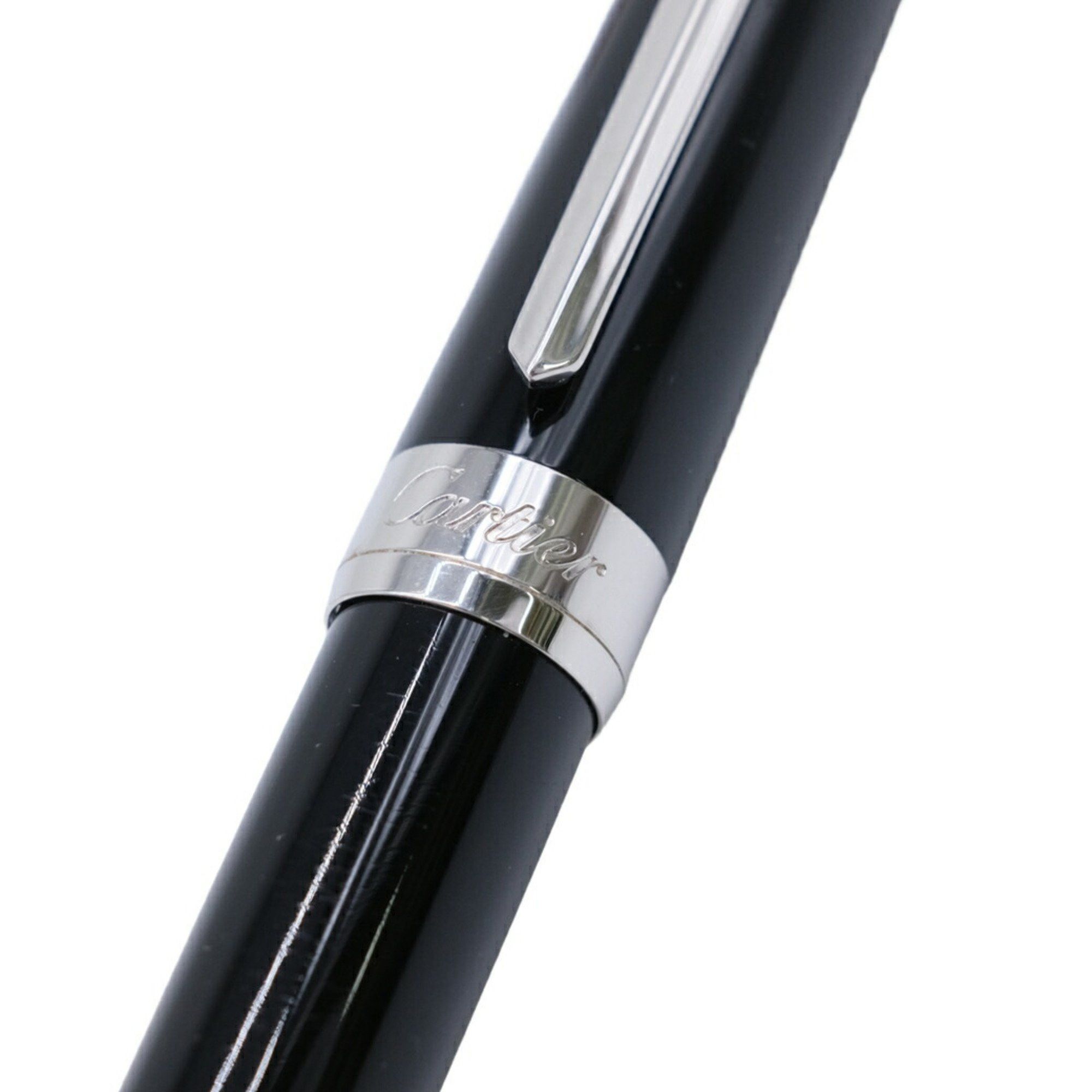 Cartier Cartier Pasha Ballpoint Pen Writing Instrument Twist Black Silver ST220002 Size ONE SIZE - 3 Thumbnail