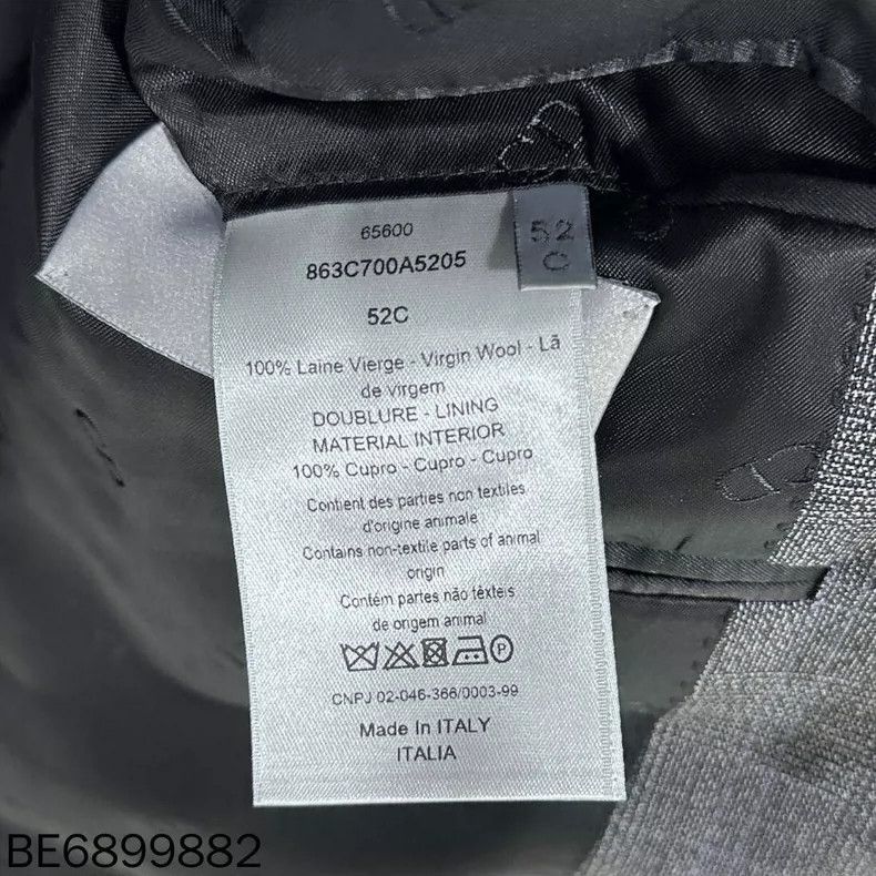 Dior Gray Wool Blend Suit Jacket Size US L / EU 52-54 / 3 - 6 Thumbnail