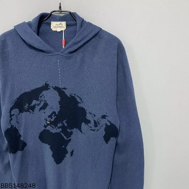 Hermes Earth Pattern Cashmere Hoodie Size US L / EU 52-54 / 3 - 2 Thumbnail