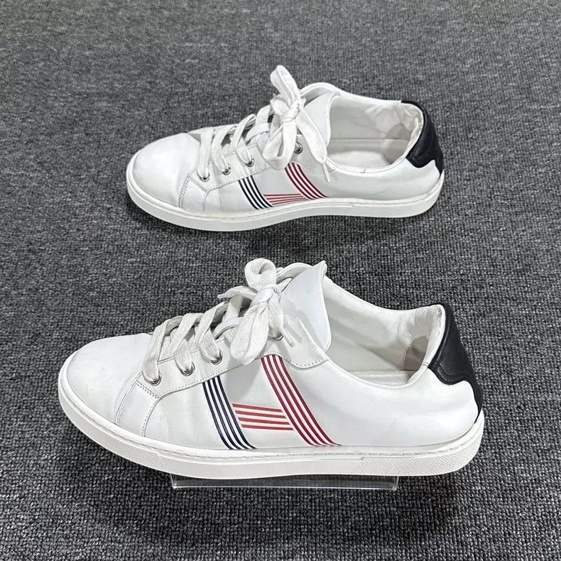 Hermes Classic H White Sneakers by HERMES Size US 8.5 / EU 41-42 - 4 Thumbnail