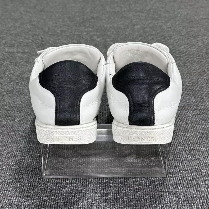 Hermes Classic H White Sneakers by HERMES Size US 8.5 / EU 41-42 - 5 Thumbnail