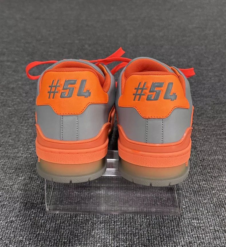 Louis Vuitton Louis Vuitton Orange and Gray Trainer Shoes Size US 9 / EU 42 - 5 Thumbnail