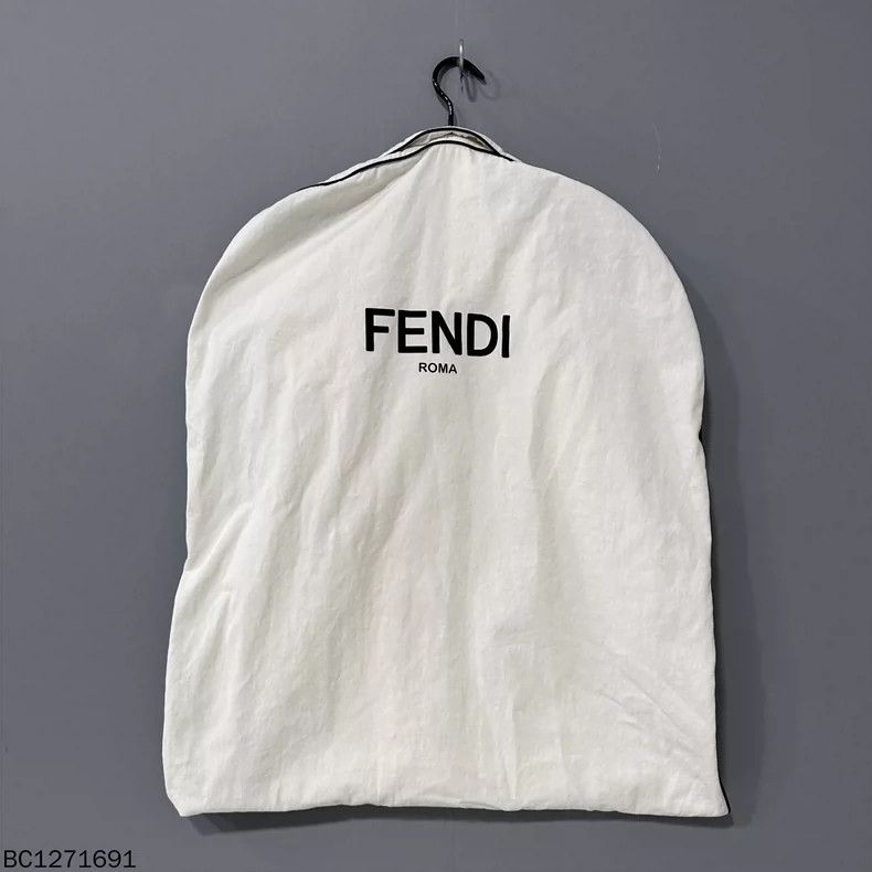 Fendi Long Brown Fur Coat with White Trim Size US L / EU 52-54 / 3 - 5 Thumbnail
