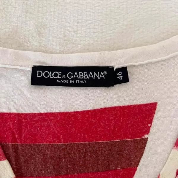 Dolce & Gabbana Dolce Gabbana Short Sleeve V-Neck T-Shirt Size US L / EU 52-54 / 3 - 3 Thumbnail
