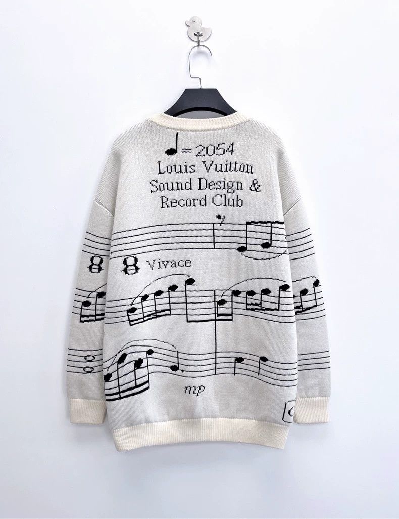 Louis Vuitton Louis Vuitton Music Note Knit Sweater-yf Size US XS / EU 42 / 0 - 2 Thumbnail