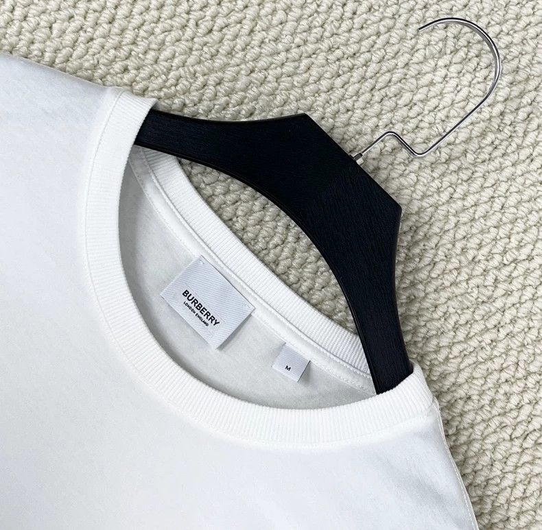 Burberry Burberry White Logo Short Sleeve T-Shirt-yf Size US M / EU 48-50 / 2 - 2 Thumbnail