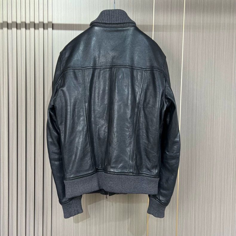 Dolce & Gabbana Dolce&Gabbana Black Leather Jacket-yf Size US L / EU 52-54 / 3 - 2 Thumbnail