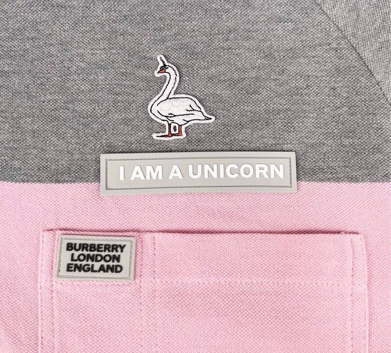 Burberry Burberry Pink Gray Striped Half-Zip Polo-yf Size US L / EU 52-54 / 3 - 5 Thumbnail